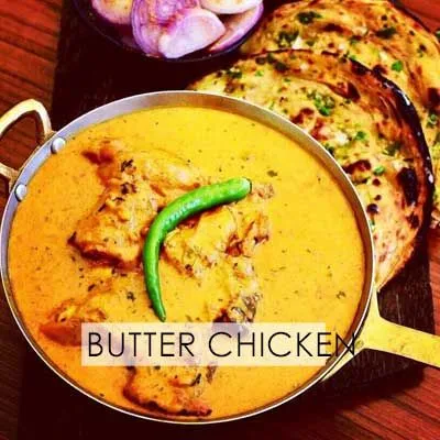 Baba's Butter Chicken with naan
