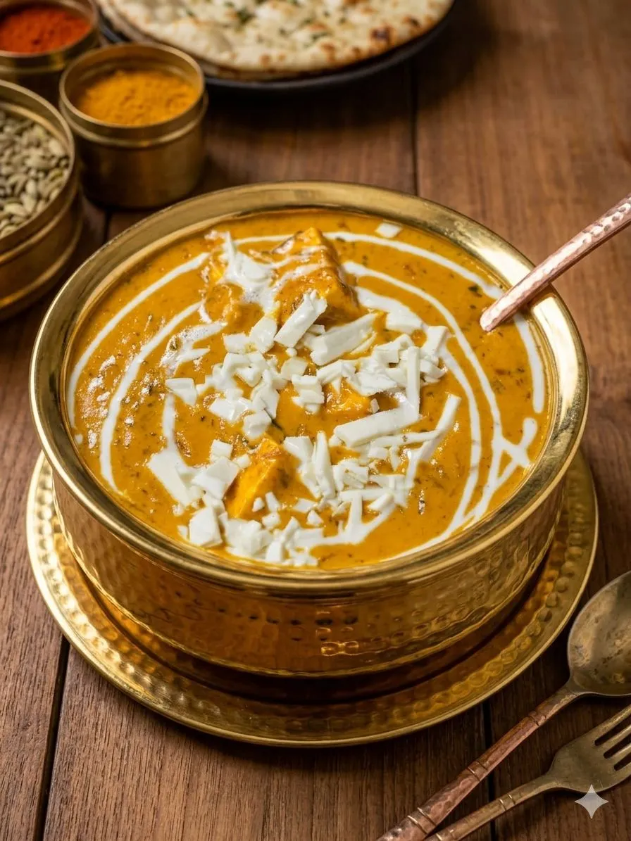 Baba's Butter Paneer — paneer cubes in a creamy tomato gravy