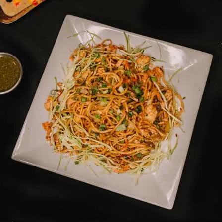 Veg Hakka Noodles — wok-tossed noodles with fresh vegetables